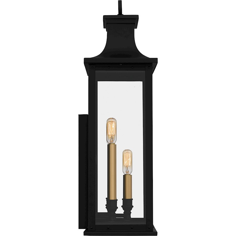Abernathy 3 Light Outdoor Lantern, Matte Black/Glass