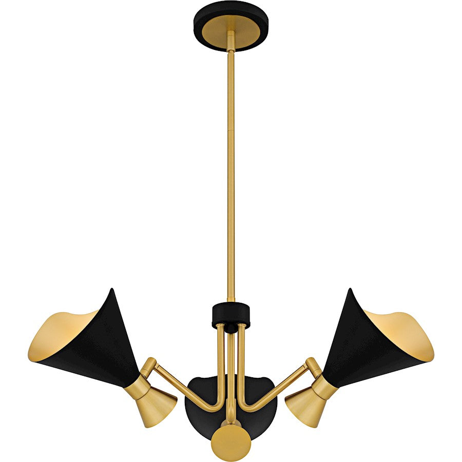 Arden 3Light Chandelier, Matte Black/Metal