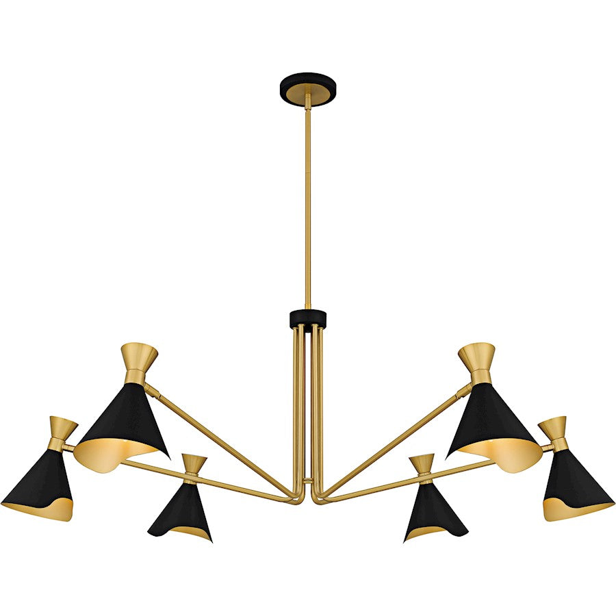 Quoizel Arden 6Light Chandelier, Matte Black/Metal - ADN5052MBK