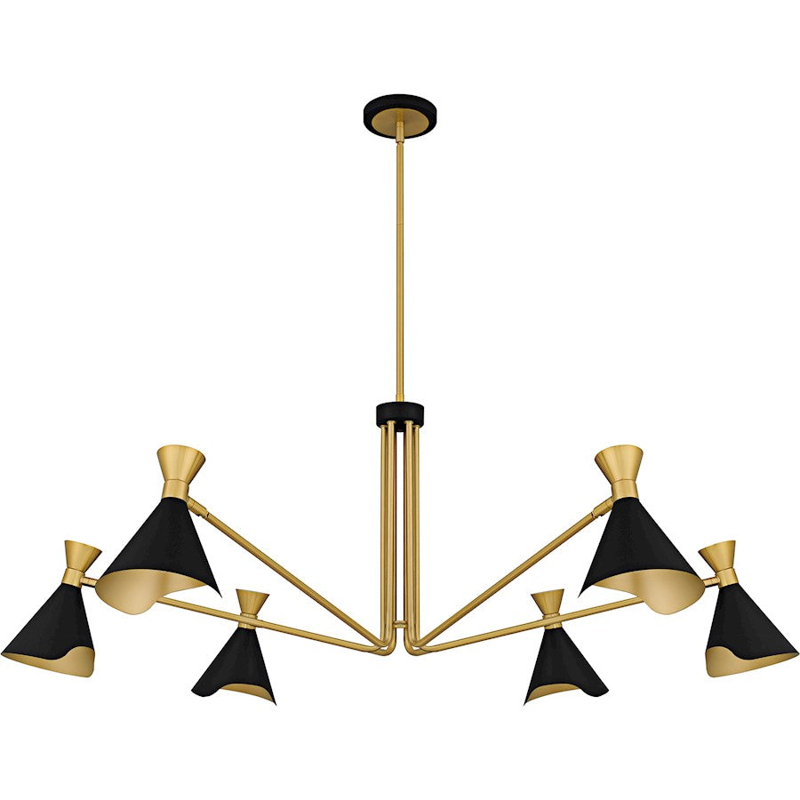 Arden 6Light Chandelier, Matte Black/Metal