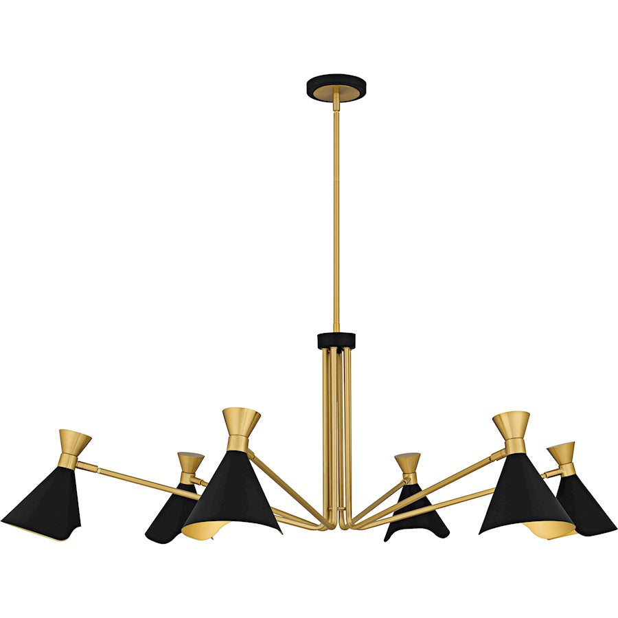 Arden 6Light Chandelier, Matte Black/Metal