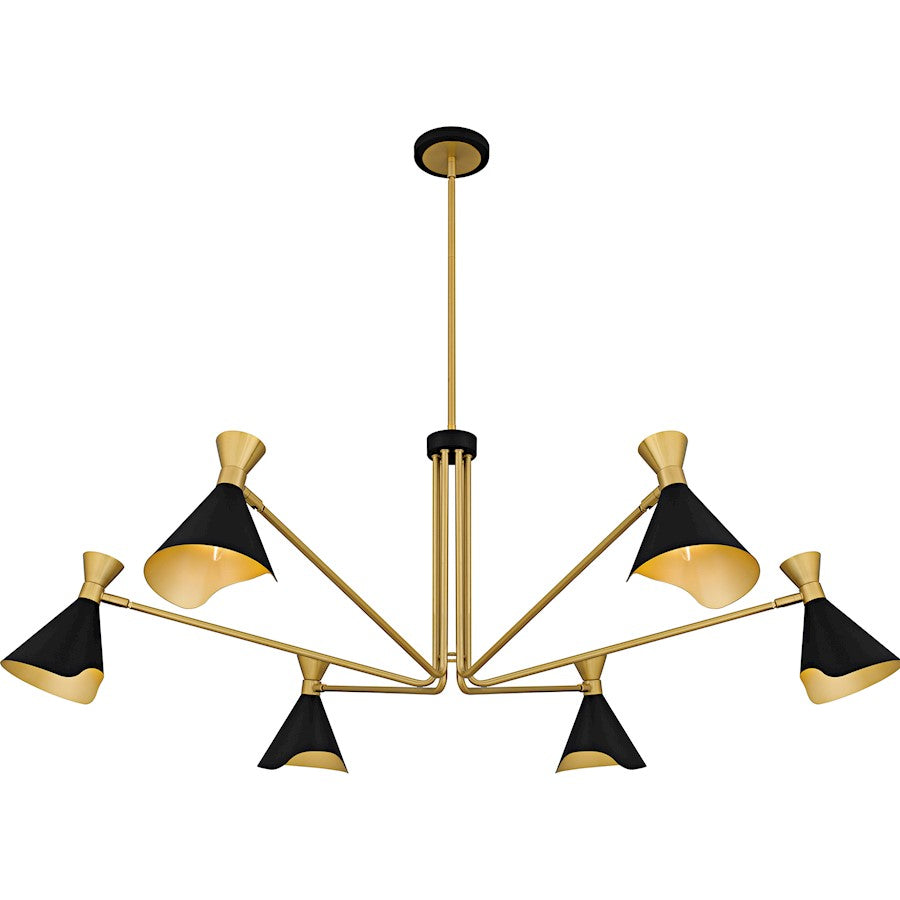 Arden 6Light Chandelier, Matte Black/Metal