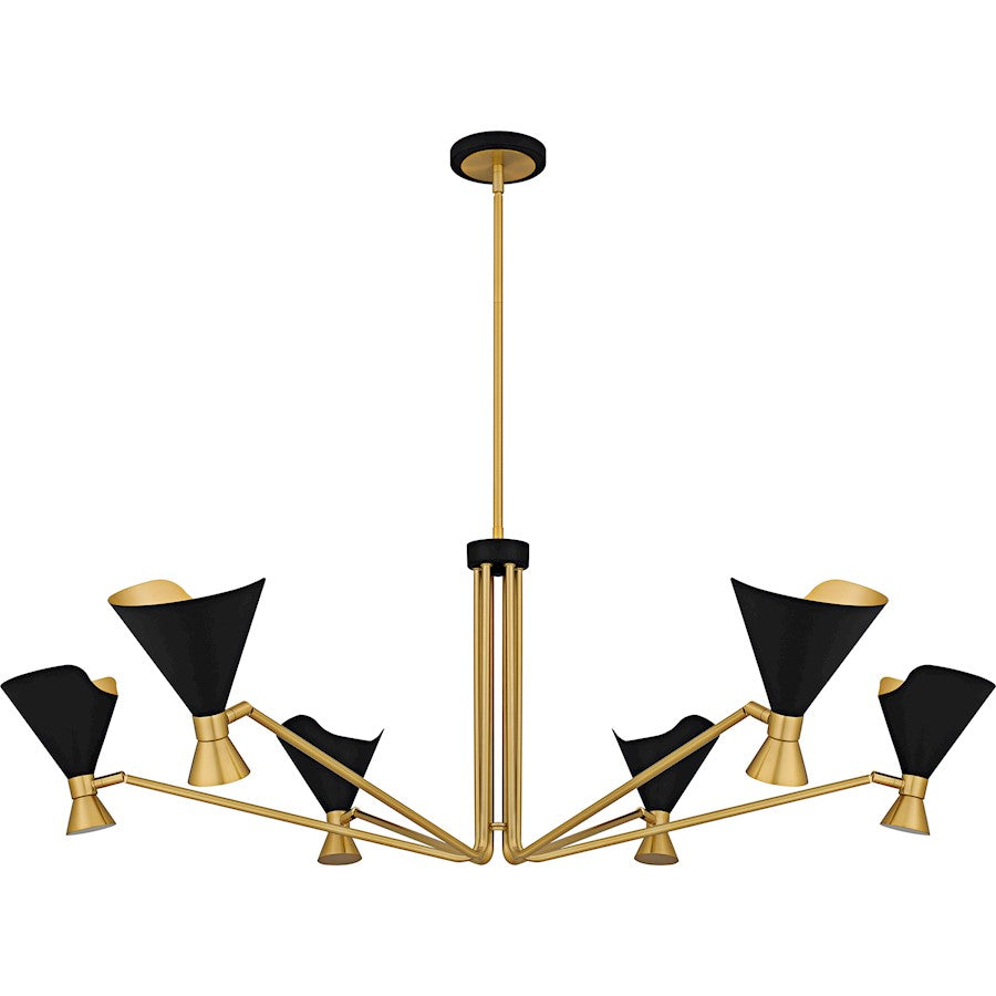 Arden 6Light Chandelier, Matte Black/Metal