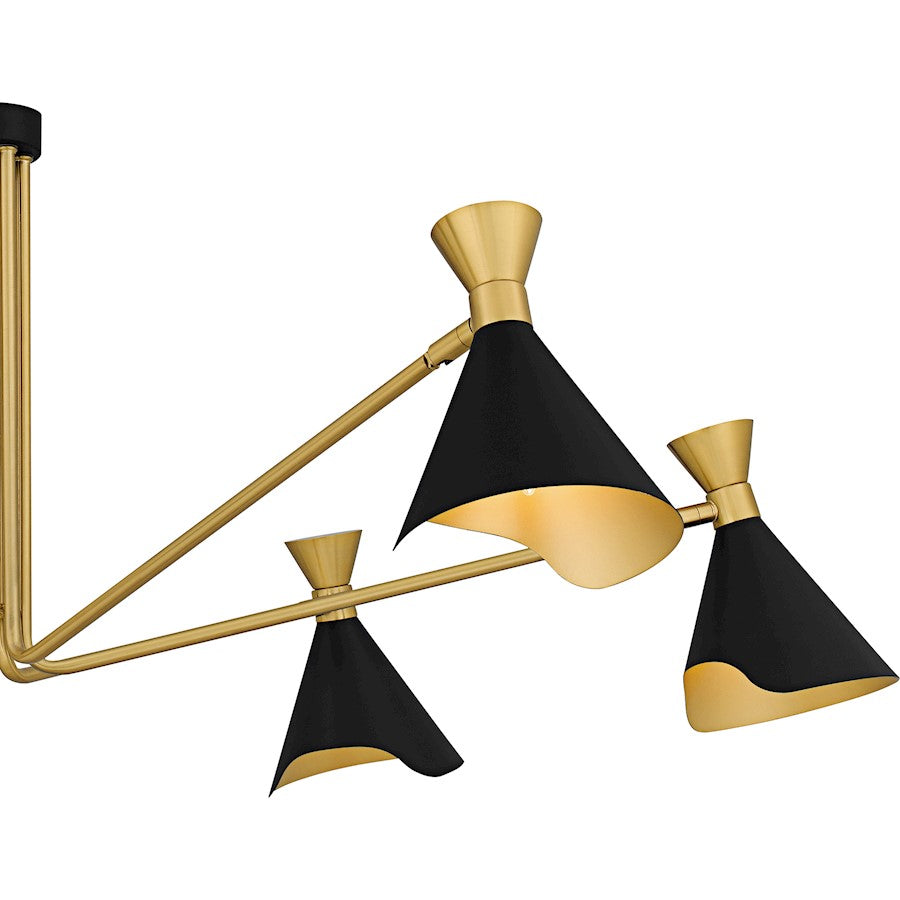 Arden 6Light Chandelier, Matte Black/Metal