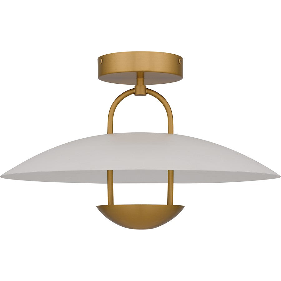 Bingham Light Semi-Flush Mount, Brushed Gold/Metal