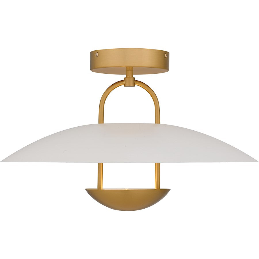 Bingham Light Semi-Flush Mount, Brushed Gold/Metal