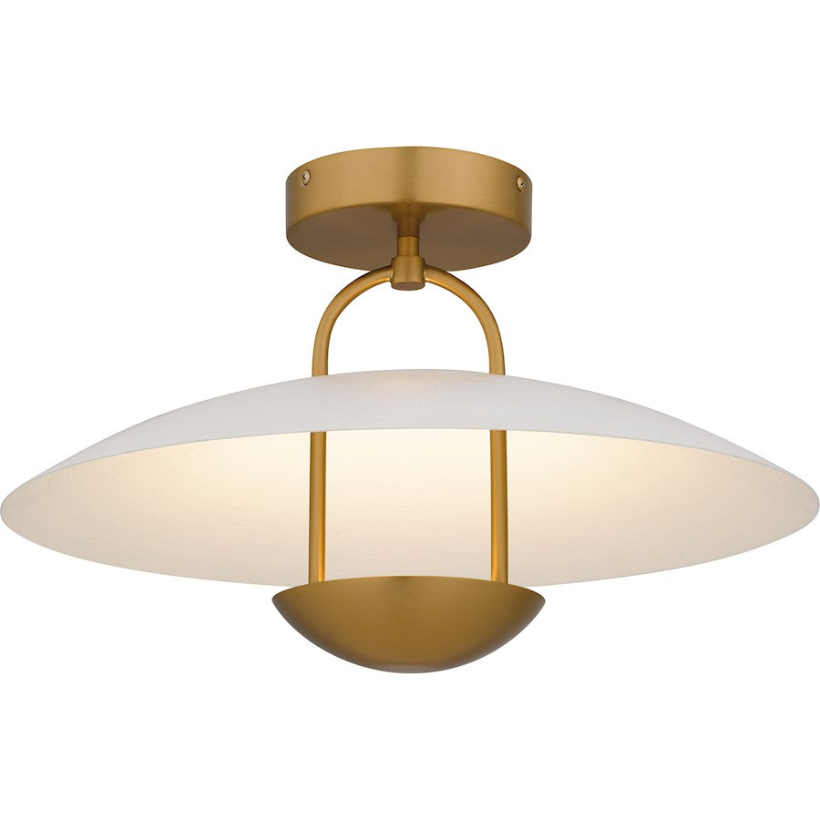 Bingham Light Semi-Flush Mount, Brushed Gold/Metal