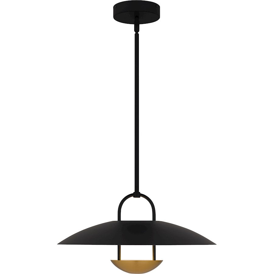 Bingham Light Pendant, Matte Black/Metal