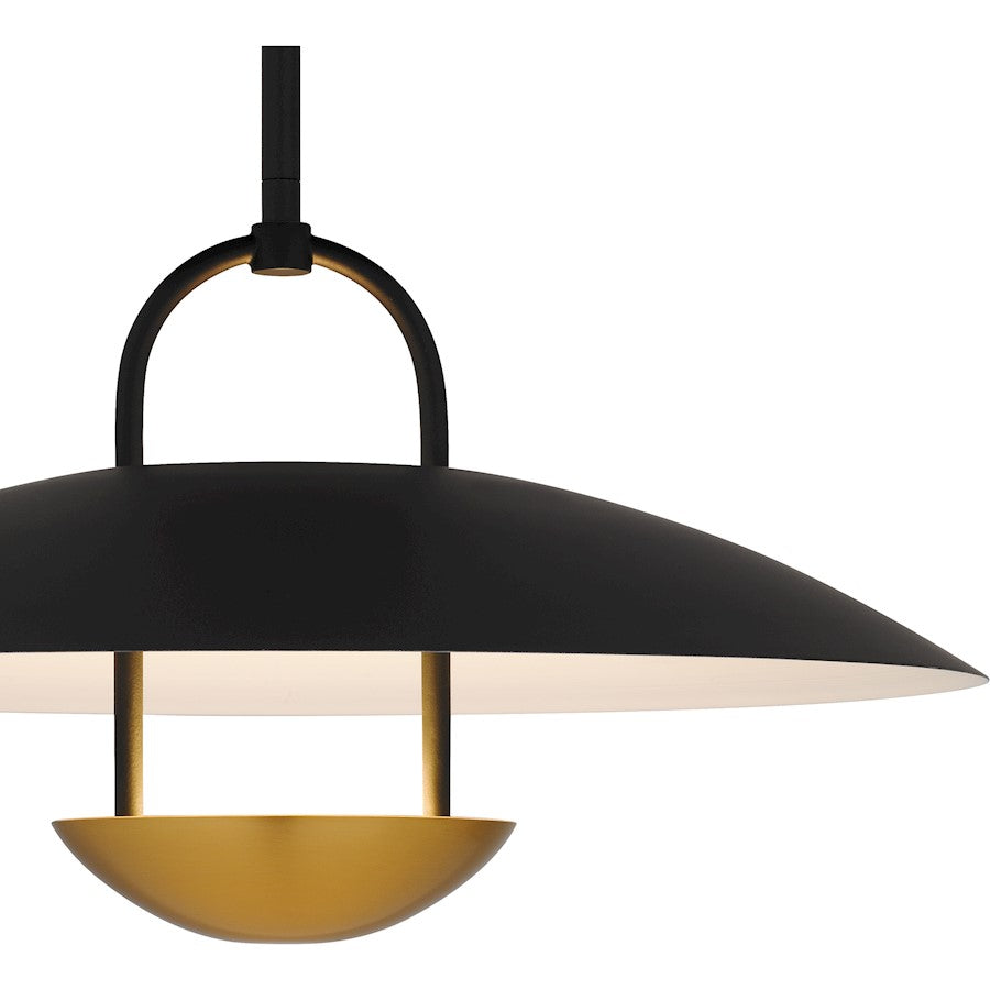 Bingham Light Pendant, Matte Black/Metal