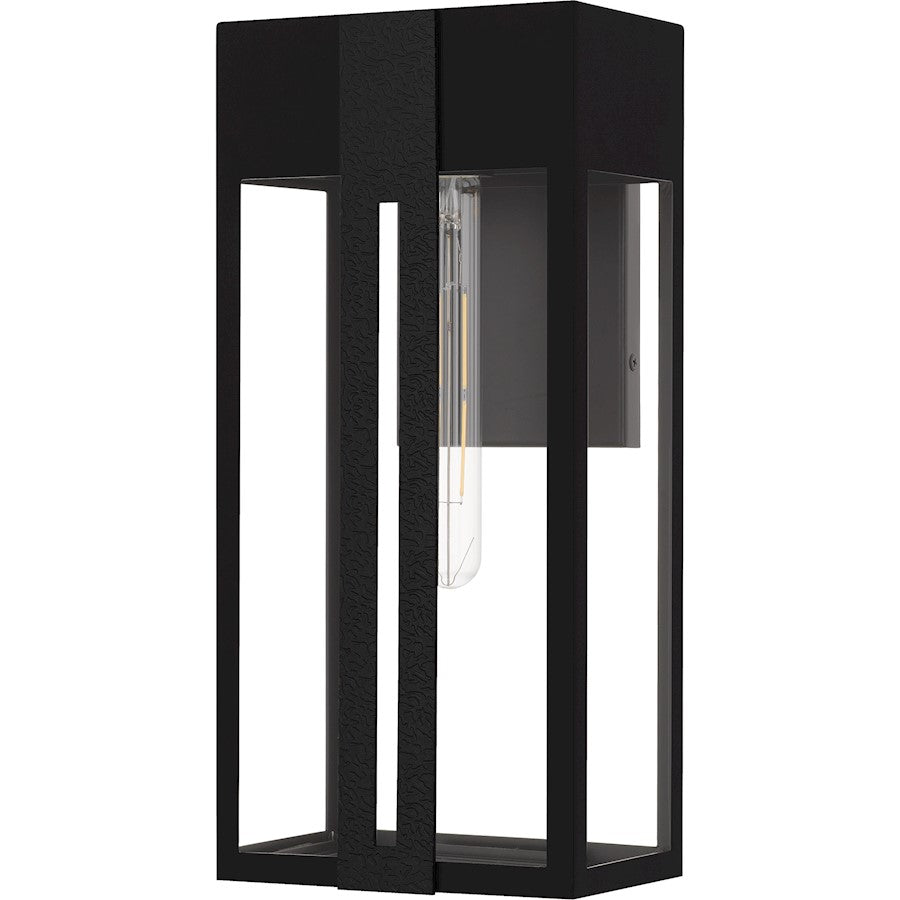 Boswell 1Lt 16" Outdoor Lantern, Black/Clear/Clear Tempered