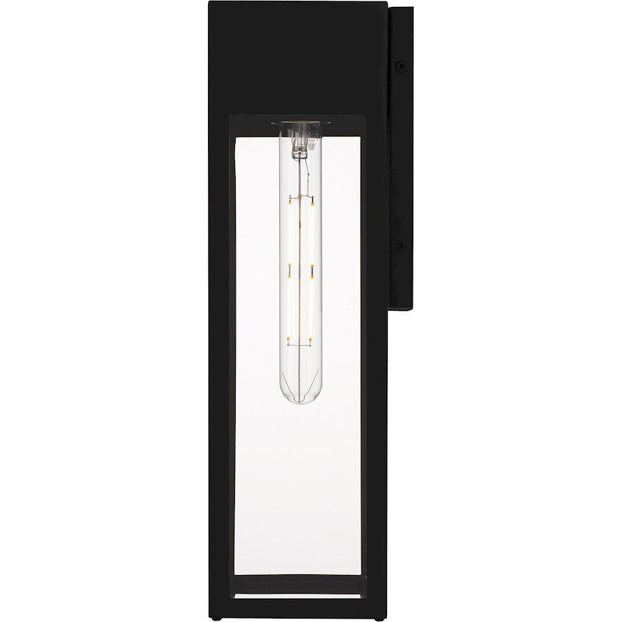 Boswell 1Lt 16" Outdoor Lantern, Black/Clear/Clear Tempered
