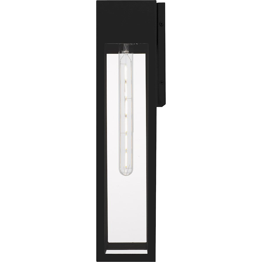 Boswell 1Lt 20" Outdoor Lantern, Black/Clear/Clear Tempered