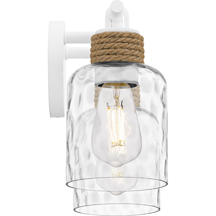 Baltic 2Light Bath Light, Matte White/Clear Water Glass