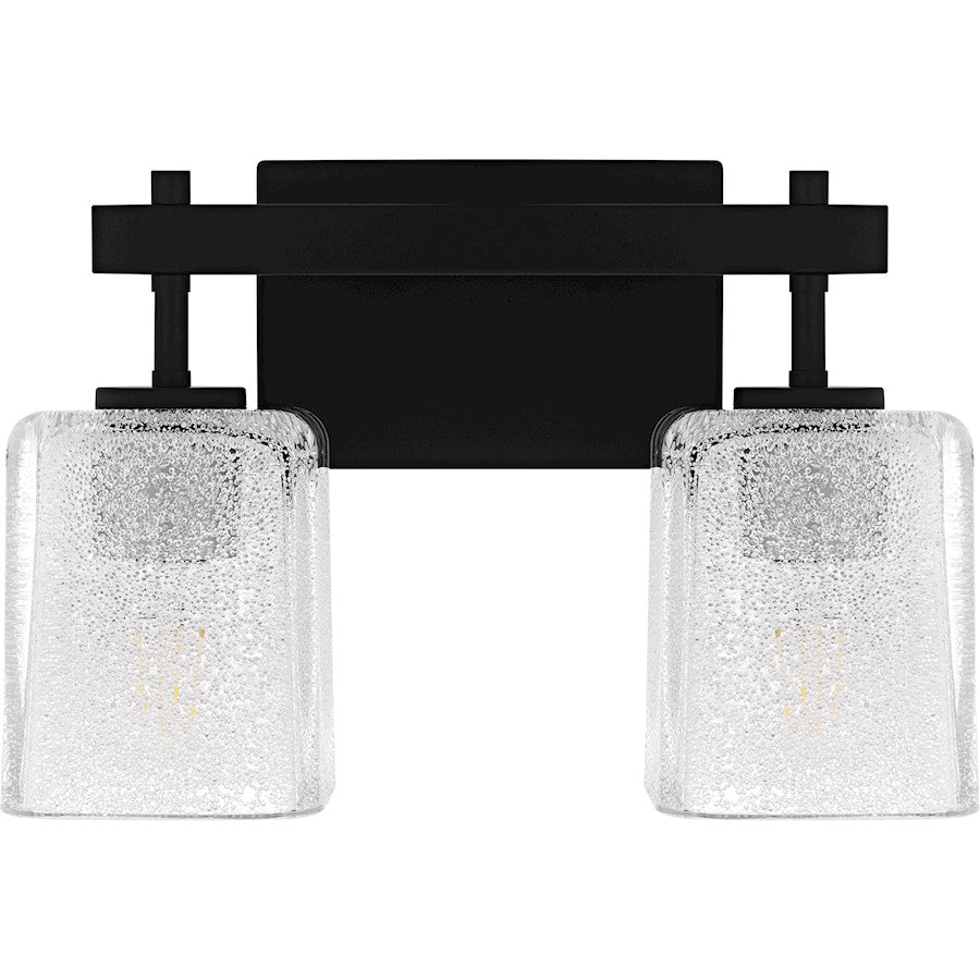 Brenthouse 2Lt Bath Light, Black/Clear/Sand Spray Inside