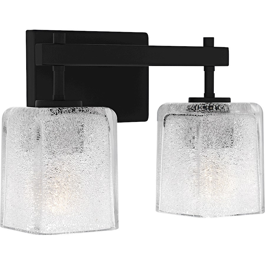 Brenthouse 2Lt Bath Light, Black/Clear/Sand Spray Inside