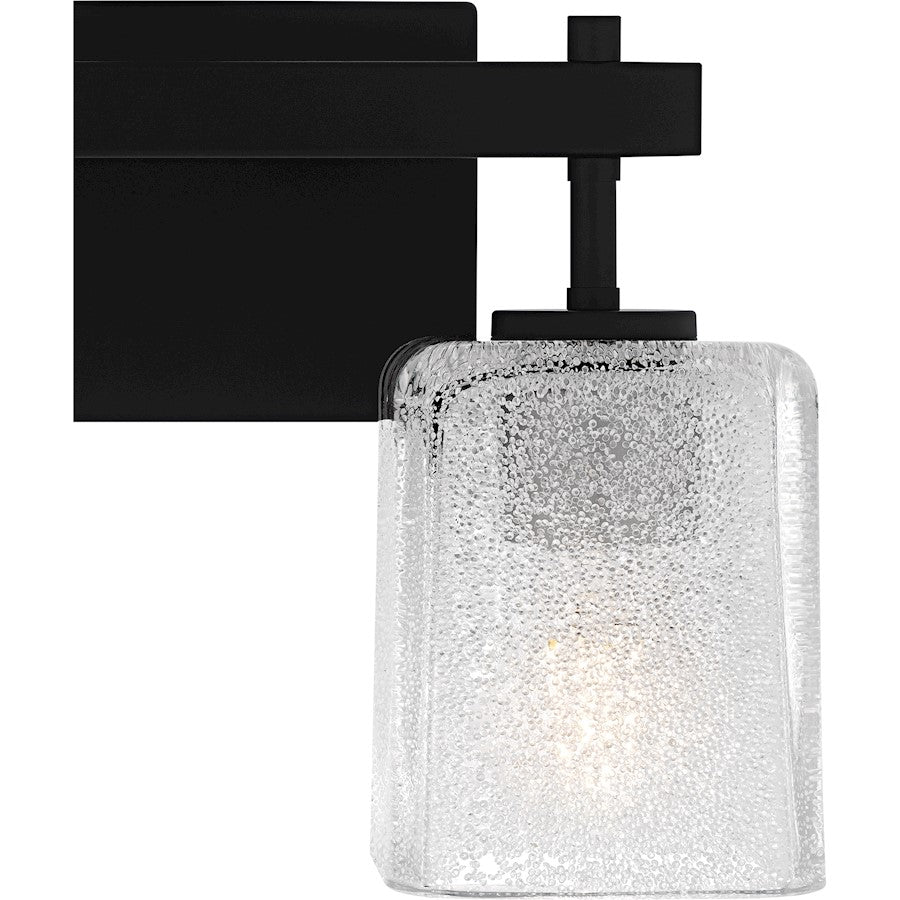 Brenthouse 2Lt Bath Light, Black/Clear/Sand Spray Inside