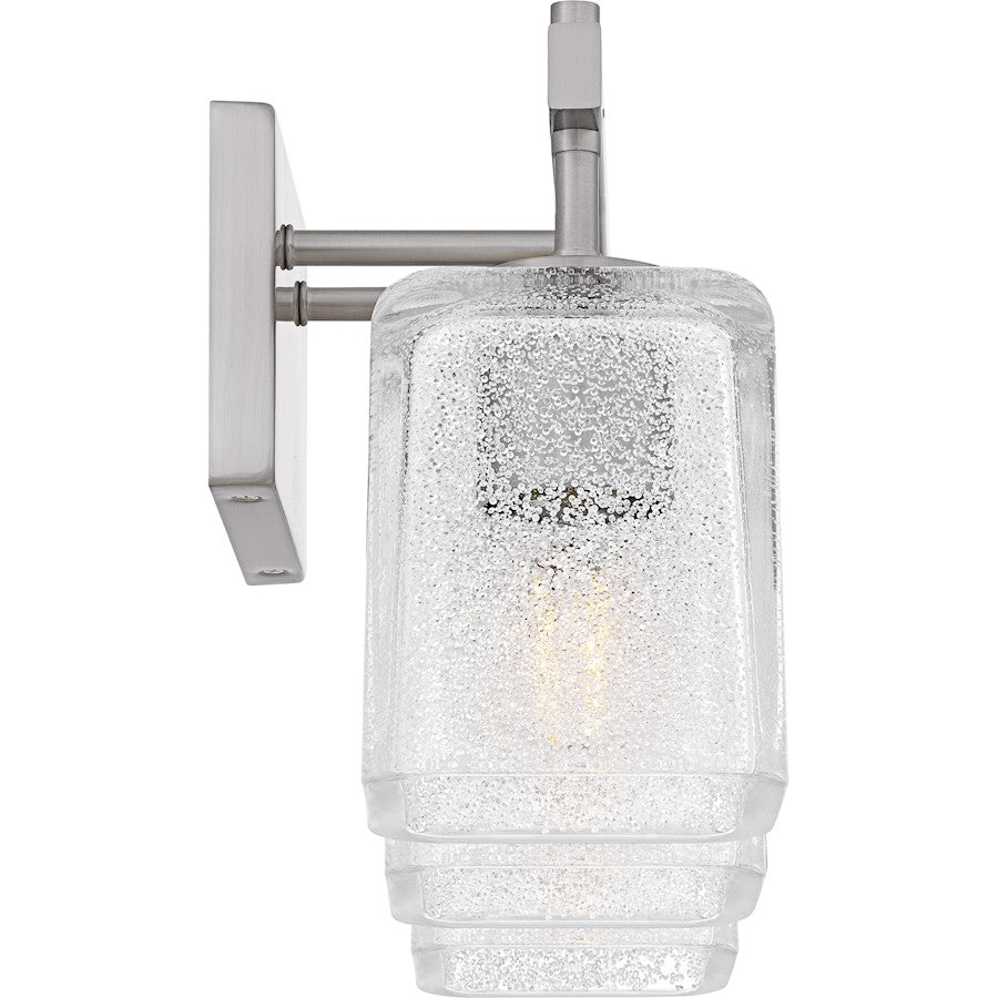 Brenthouse 3Lt Bath Light, Nickel/Clear/Sand Spray Inside