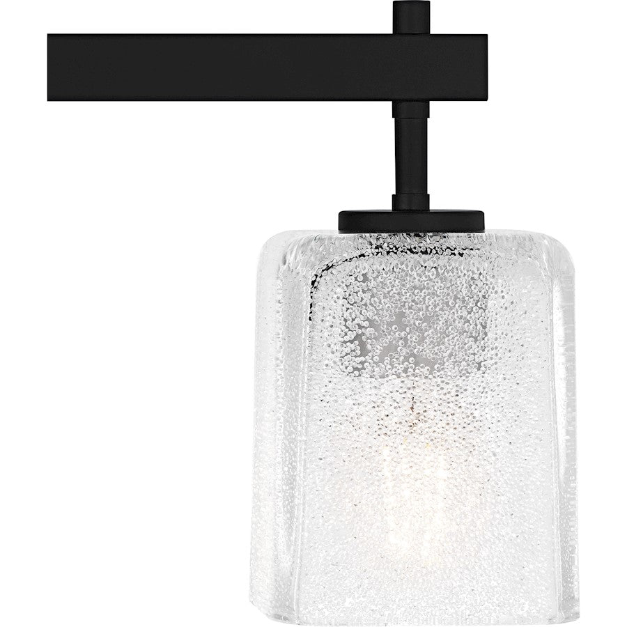 Brenthouse 3Lt Bath Light, Black/Clear/Sand Spray Inside