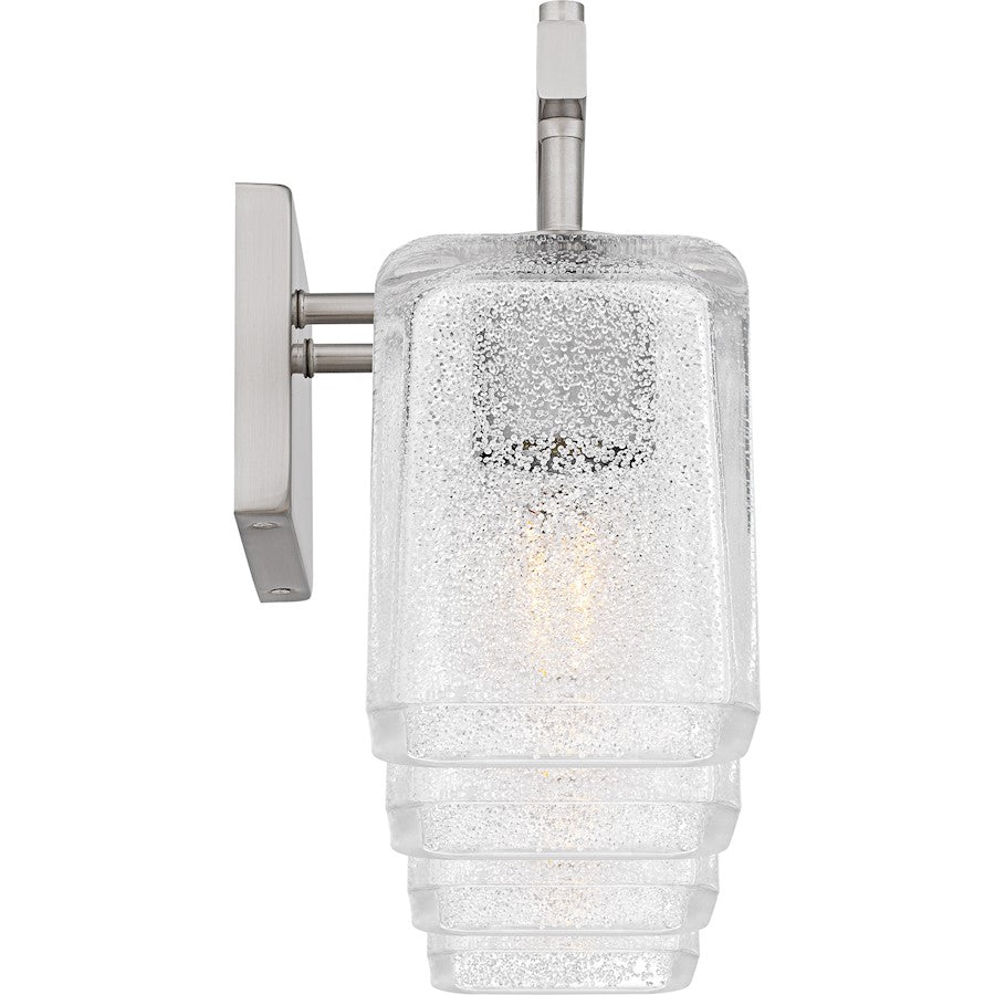 Brenthouse 4Lt Bath Light, Nickel/Clear/Sand Spray Inside