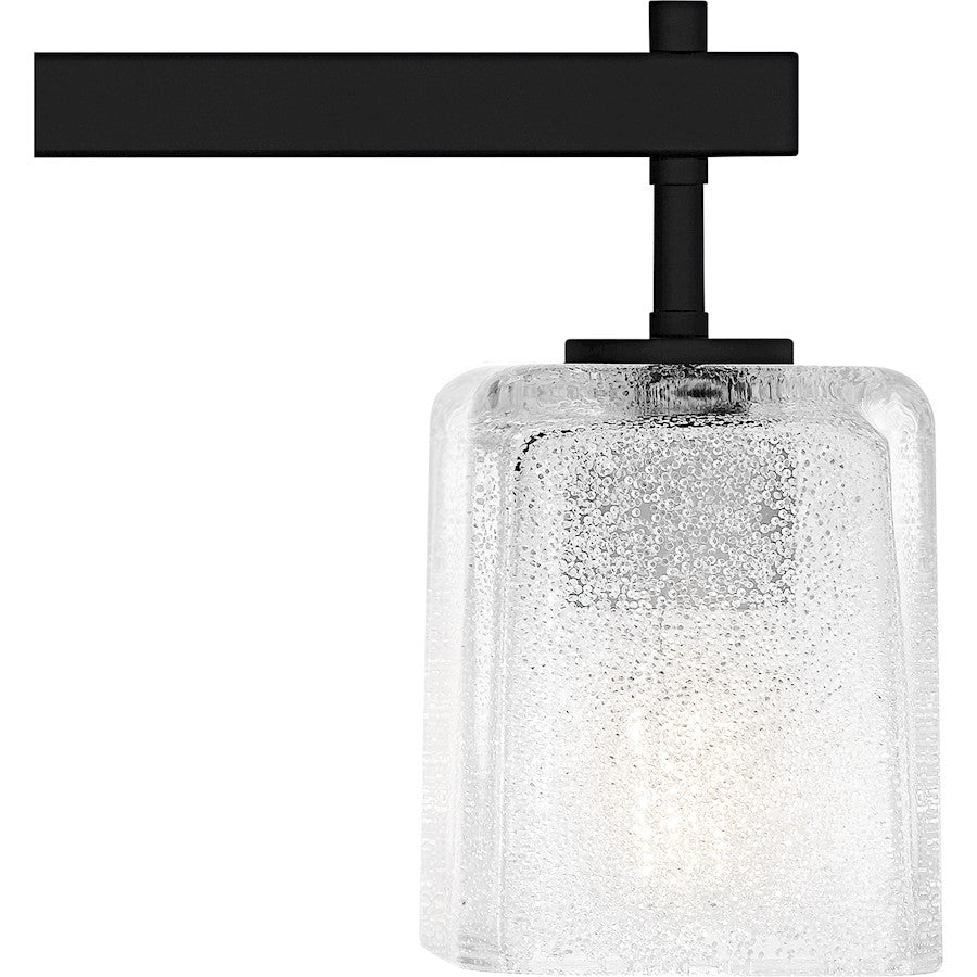 Brenthouse 4Lt Bath Light, Black/Clear/Sand Spray Inside