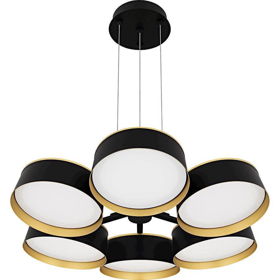 Byrnes Light Chandelier, Matte Black/Metal
