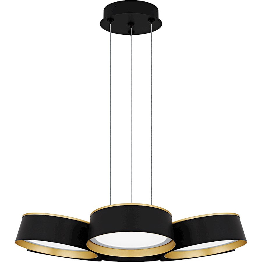 Byrnes Light Chandelier, Matte Black/Metal