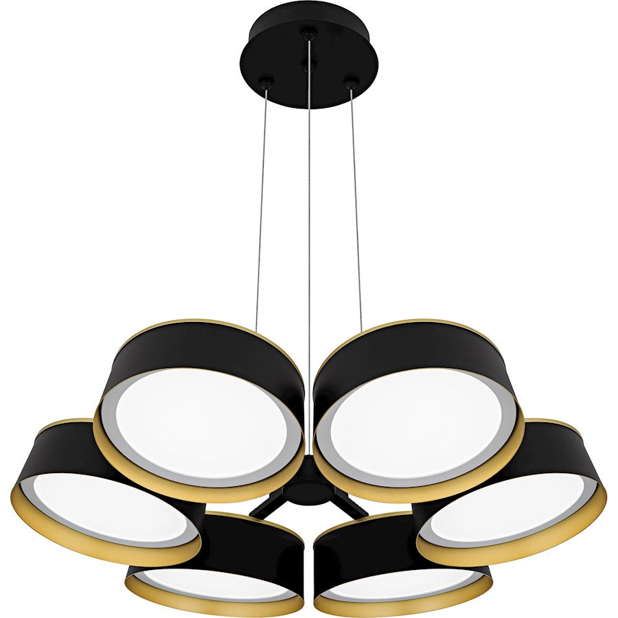 Byrnes Light Chandelier, Matte Black/Metal