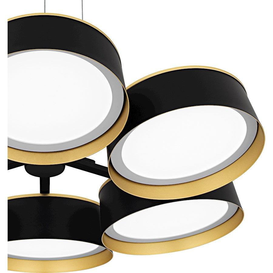 Byrnes Light Chandelier, Matte Black/Metal