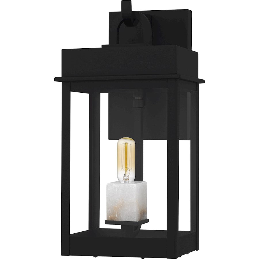 Carmen 1Lt Outdoor Lantern, Black/Clear/Clear Tempered