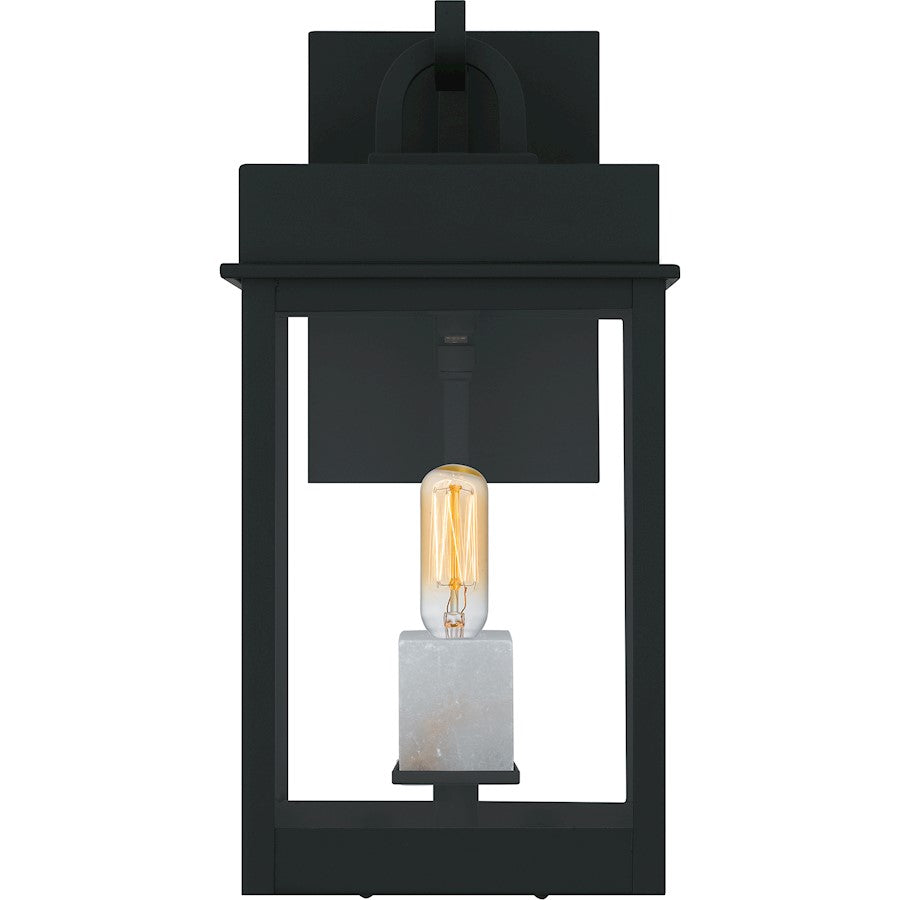 Carmen 1Lt Outdoor Lantern, Black/Clear/Clear Tempered