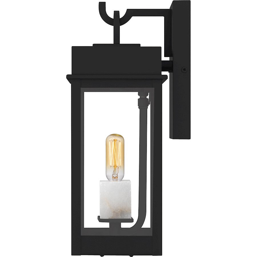 Carmen 1Lt Outdoor Lantern, Black/Clear/Clear Tempered