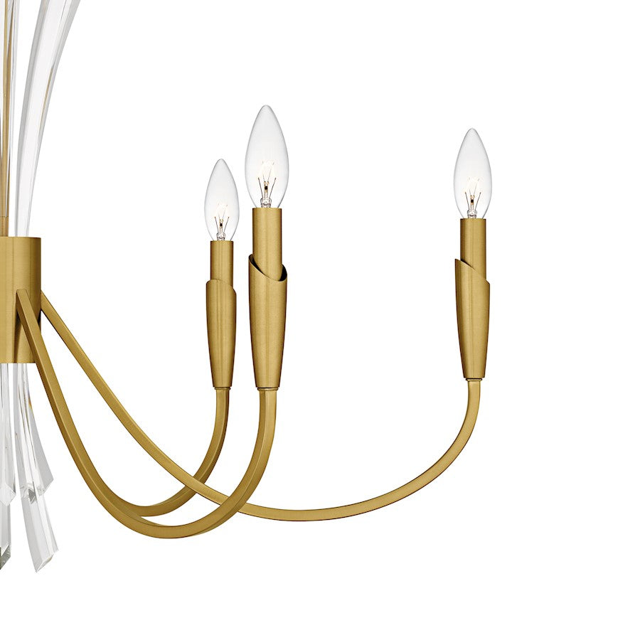Cecily 6Light Chandelier, Brushed Gold
