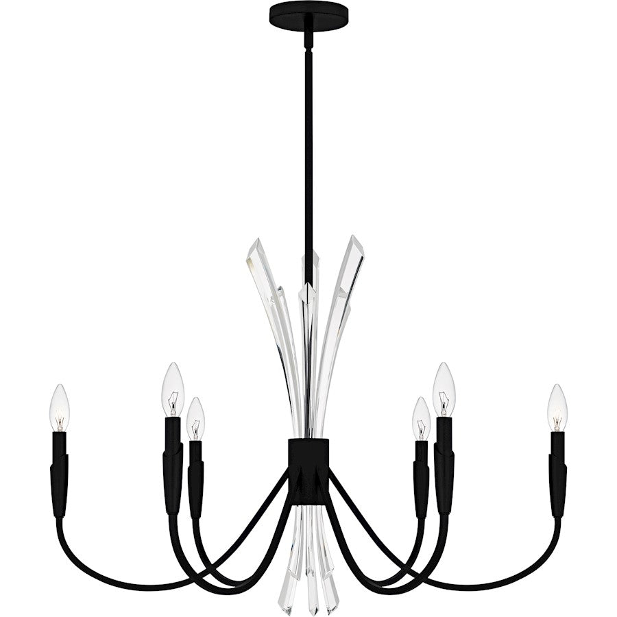 Cecily 6Light Chandelier, Matte Black