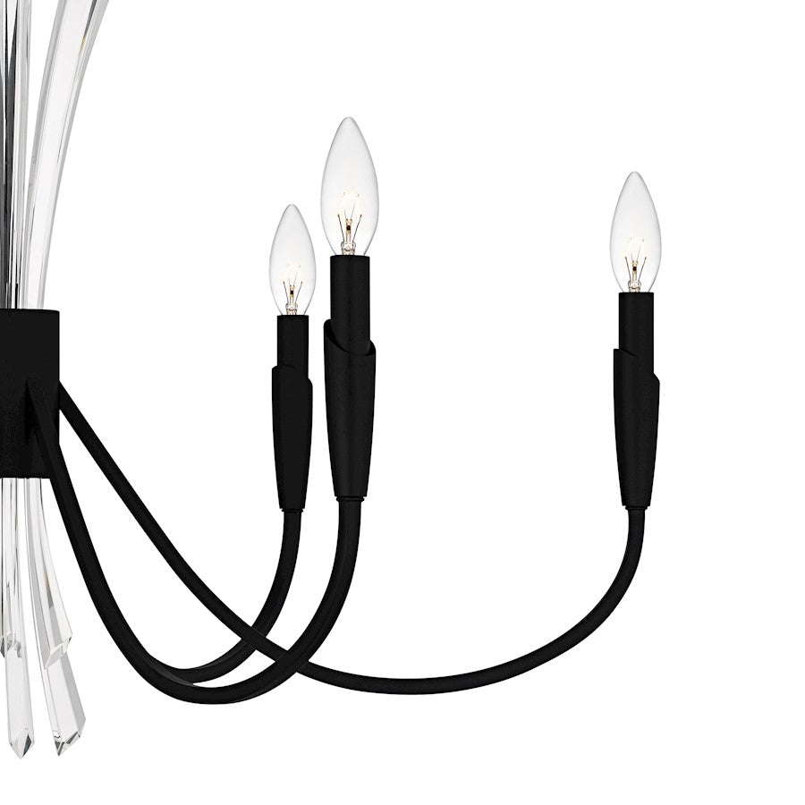 Cecily 6Light Chandelier, Matte Black