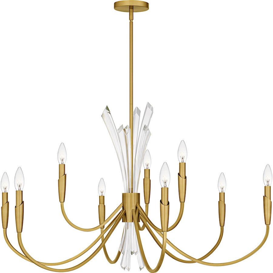 Cecily 9Light Chandelier, Brushed Gold