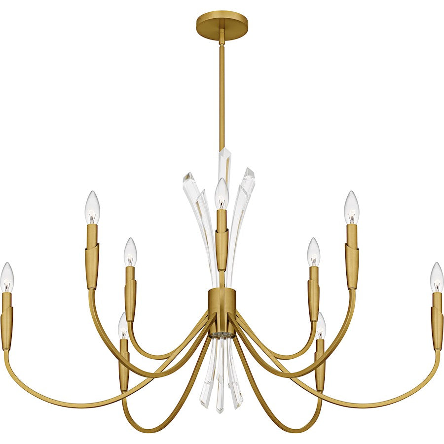 Cecily 9Light Chandelier, Brushed Gold