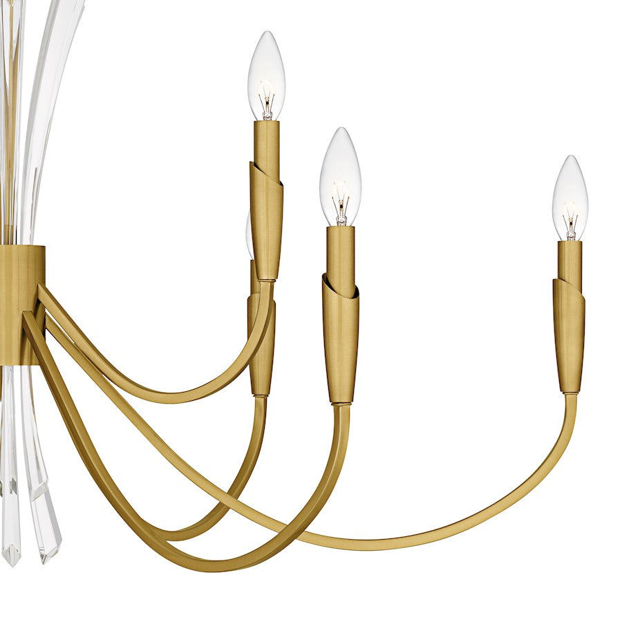 Cecily 9Light Chandelier, Brushed Gold
