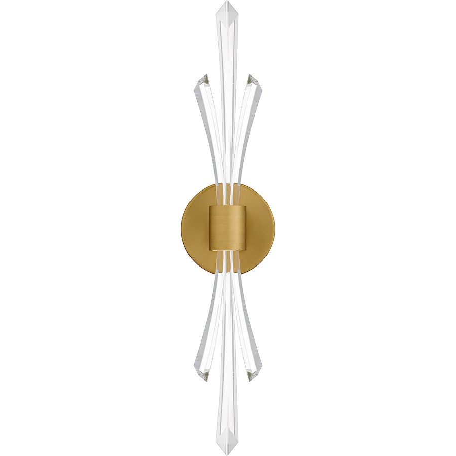 Cecily Light Wall Sconce, Brushed Gold/Clear Crystal Glass
