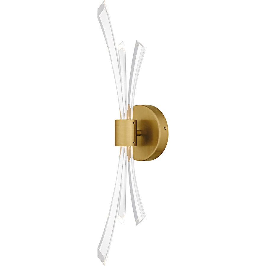 Cecily Light Wall Sconce, Brushed Gold/Clear Crystal Glass