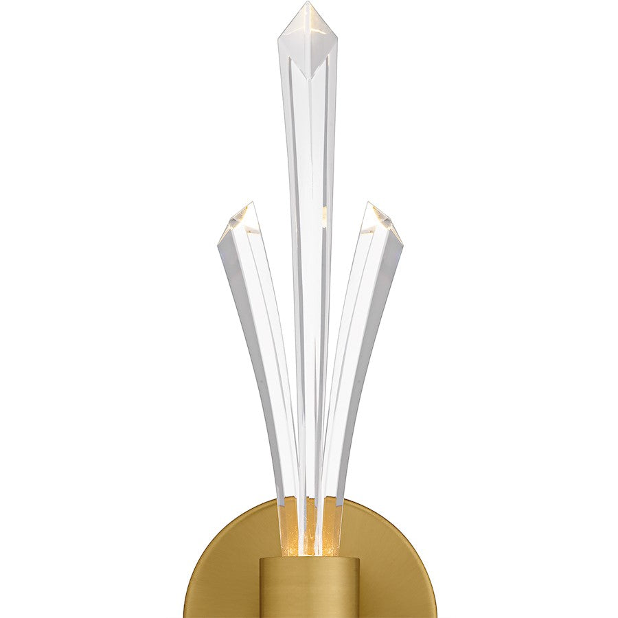 Cecily Light Wall Sconce, Brushed Gold/Clear Crystal Glass
