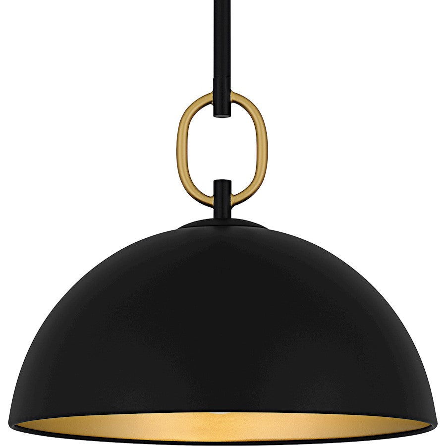 Cleo 1Light Pendant, Matte Black/Metal