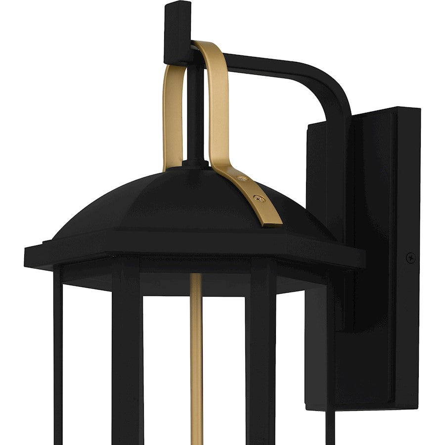 Crestfield 3Lt 26" Outdoor Lantern, Black/Clear