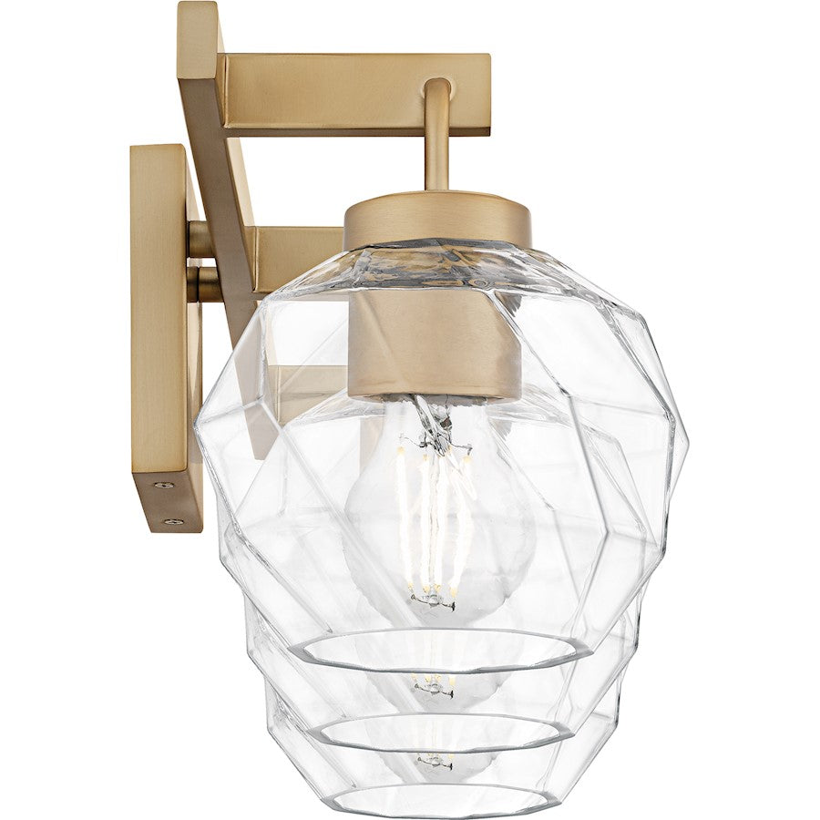 Celina 3Light Bath Light, Bronze Gold/Clear Faceted Glass
