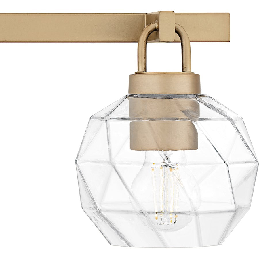 Celina 4Light Bath Light, Bronze Gold/Clear Faceted Glass