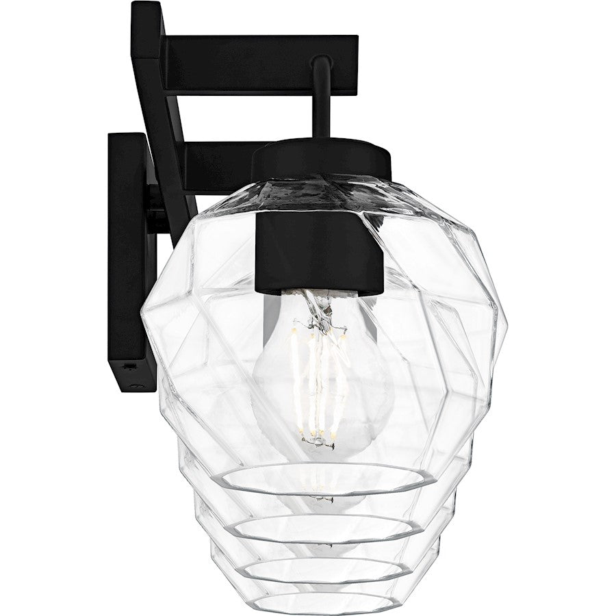Celina 4Light Bath Light, Matte Black/Clear Faceted Glass
