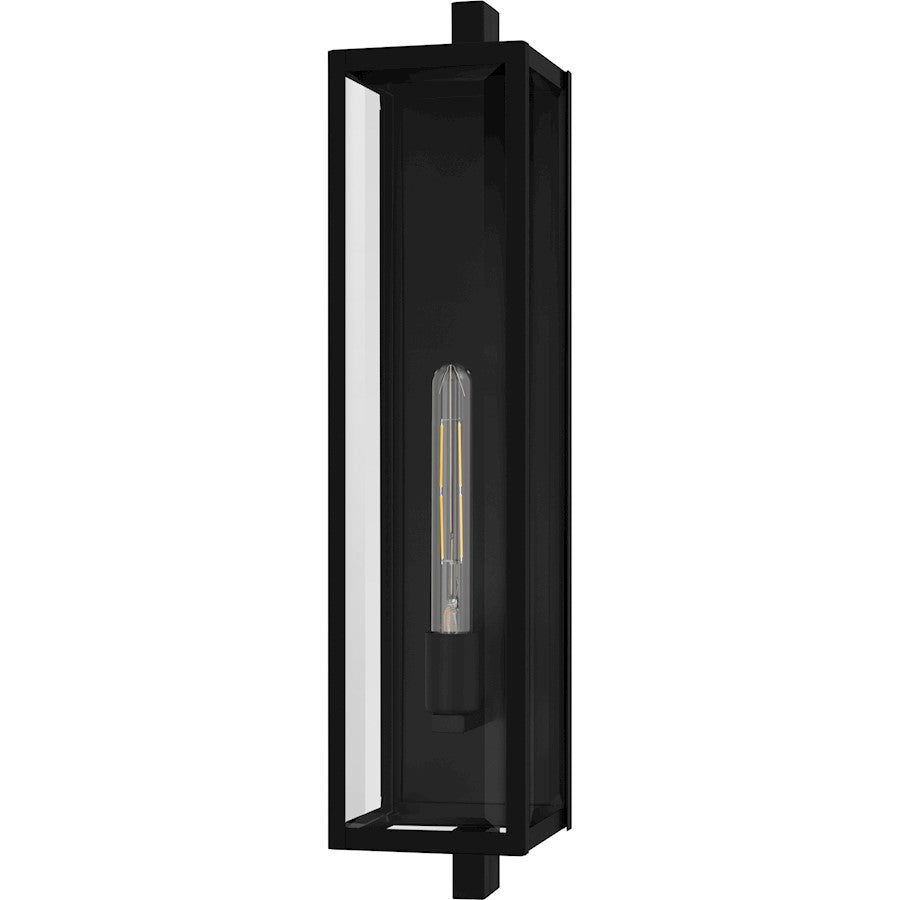 Dale 1Lt 26" Outdoor Lantern, Black/Clear Beveled