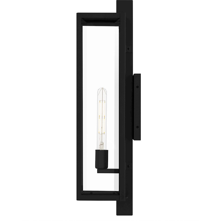 Dale 1Lt 26" Outdoor Lantern, Black/Clear Beveled