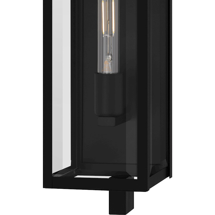 Dale 1Lt 26" Outdoor Lantern, Black/Clear Beveled