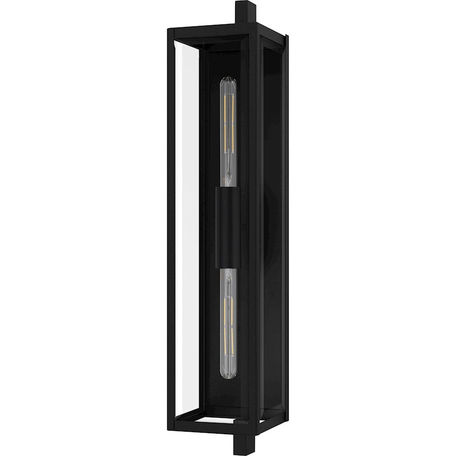 Dale 2Lt Outdoor Lantern, Black/Clear Beveled