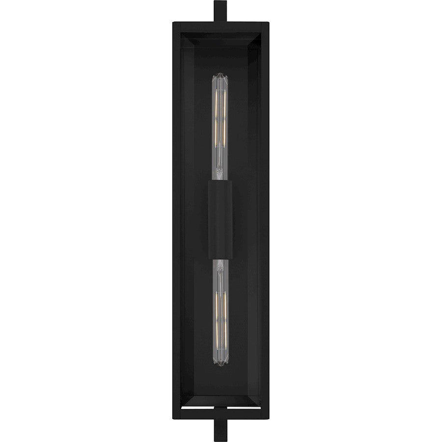 Dale 2Lt Outdoor Lantern, Black/Clear Beveled